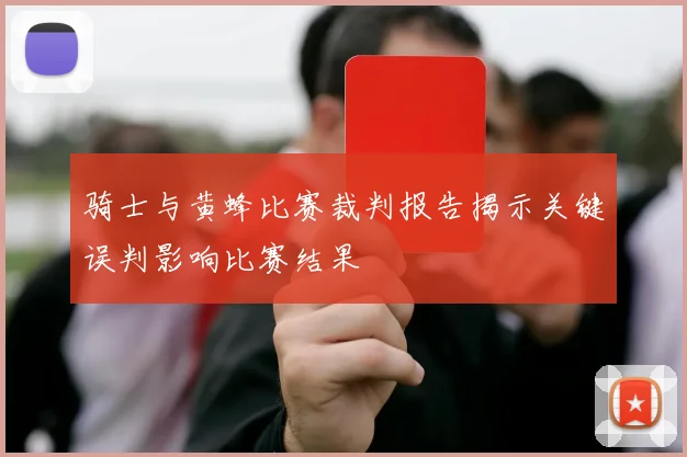 骑士与黄蜂比赛裁判报告揭示关键误判影响比赛结果